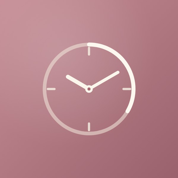 Time Management App icon — a clock with a timer ring